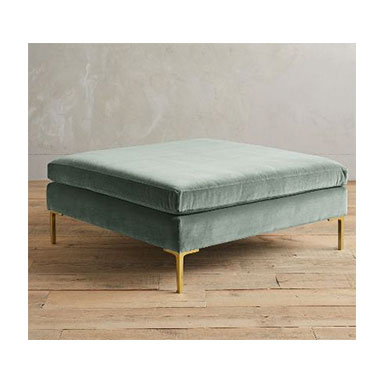 Velvet Edlyn Ottoman | ML Style | Meg Lonergan Interiors