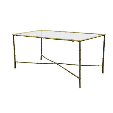 French Brass Bamboo Table | ML Style | Meg Lonergan Interiors