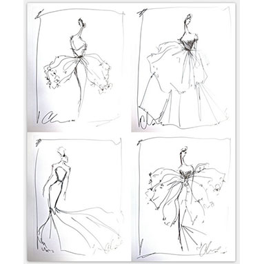Christian Siriano Sketches | ML Style | Meg Lonergan Interiors