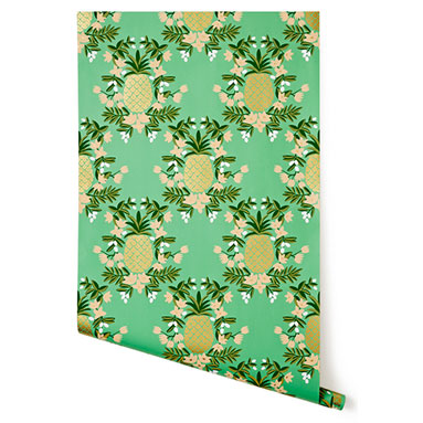 Pineapple (Mint) Wallpaper | ML Style | Meg Lonergan Interiors