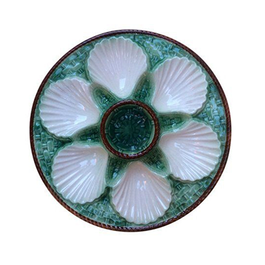 French Majolica Oyster Plate | ML Style | Meg Lonergan Interiors
