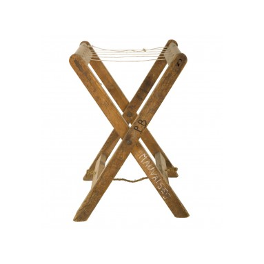 Vintage Oak Folding Stand | ML Style | Meg Lonergan Interiors
