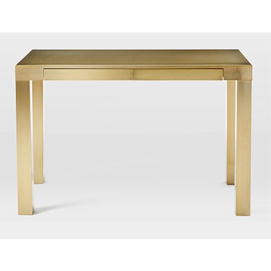 Brass Parsons Desk | ML Style | Meg Lonergan Interiors