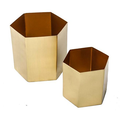 Brass Hexagon Pot | ML Style | Meg Lonergan Interiors
