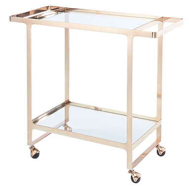 Rose Gold Bar Cart | ML Style | Meg Lonergan Interiors