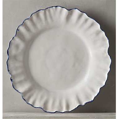 Ruffled Rim Dinner Plate | ML Style | Meg Lonergan Interiors