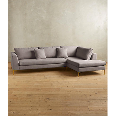 Belgian Linen Edlyn Right Sectional | ML Style | Meg Lonergan Interiors