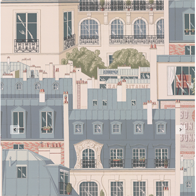 Les Toits Paris Wallpaper | ML Style | Meg Lonergan Interiors