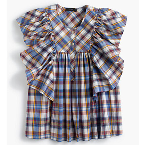 Vintage Plaid Ruffle Top | ML Style | Meg Lonergan Interiors