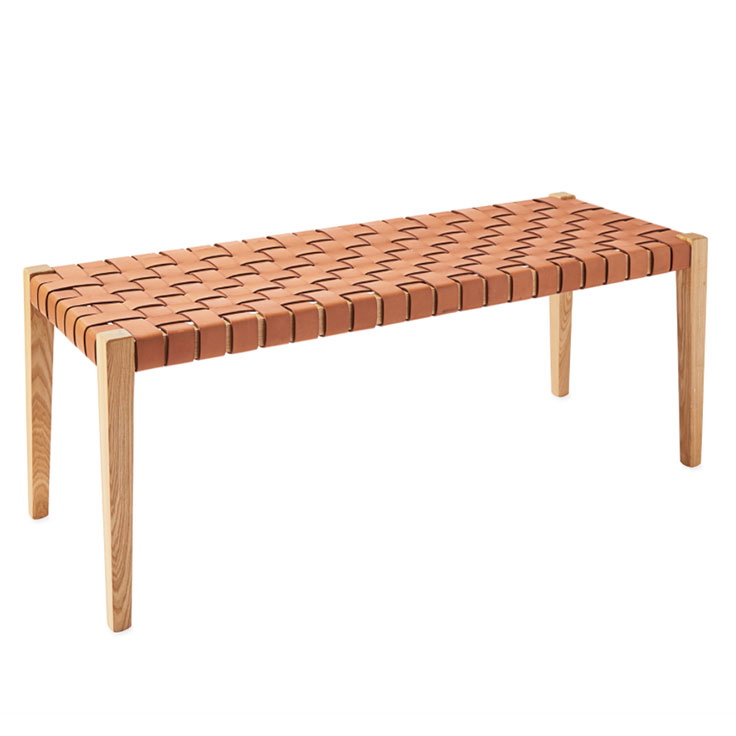 SERENA & LILY – Collins Leather Bench | ML Style | Meg Lonergan Interiors