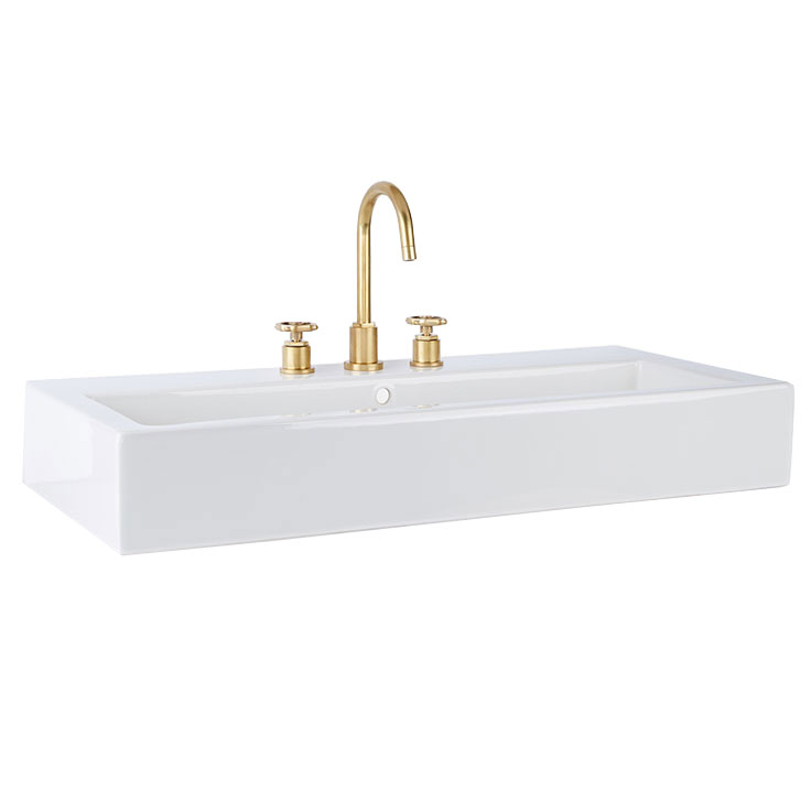 rejuvenation – WINSLOW WALL-MOUNT WIDE SINK | ML Style | Meg Lonergan Interiors