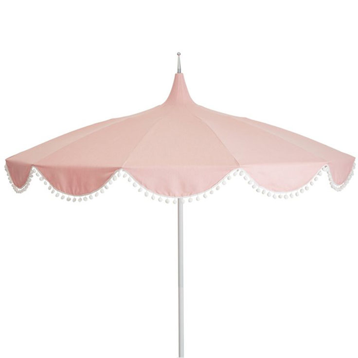 Dani –  Pom-Pom Patio Umbrella | ML Style | Meg Lonergan Interiors