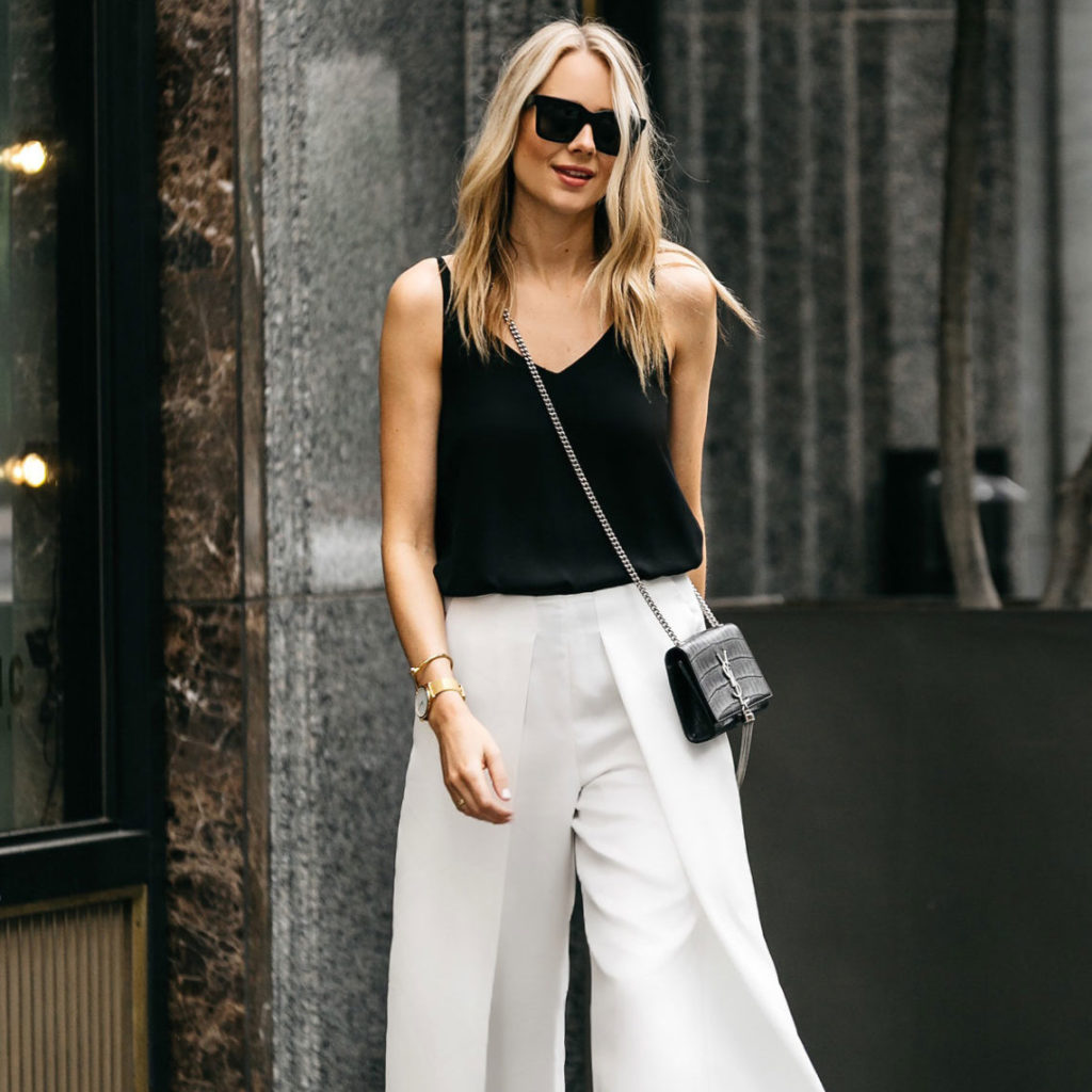 Wide Leg White Pants