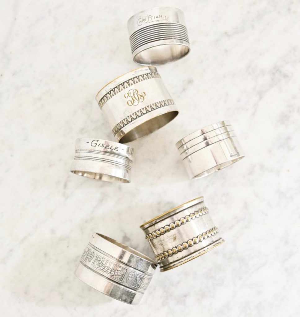 Joliette – Vintage French Silver Napkin Rings | ML Style | Meg Lonergan Interiors