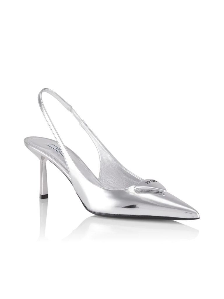 Prada – Metallic Leather Slingback Pumps | ML Style | Meg Lonergan Interiors