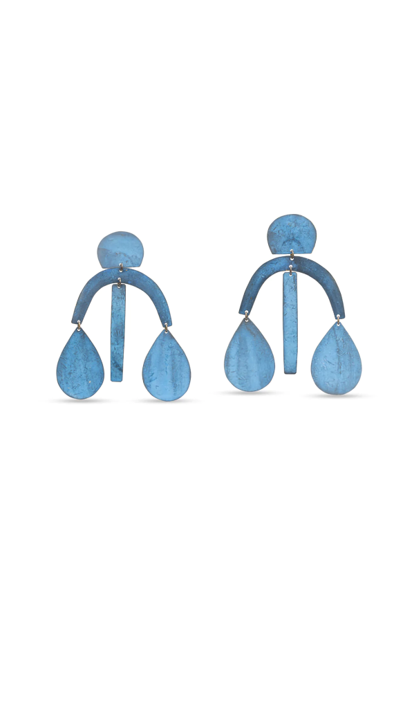 Annie Costello Brown – Blue Arc Drop Earrings | ML Style | Meg Lonergan Interiors