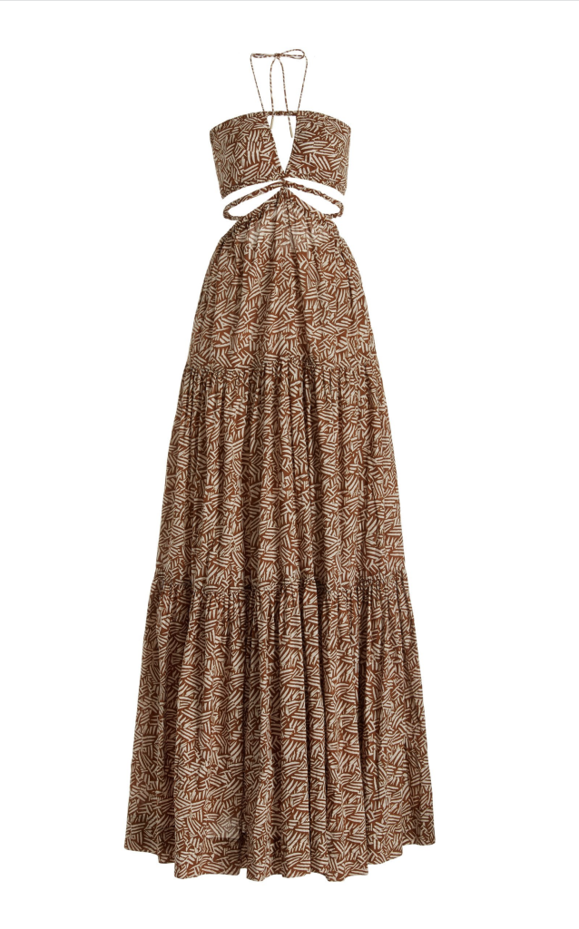 Jonathan Simkhai – Laurel Cutout Palm-Print Maxi Dress | ML Style | Meg Lonergan Interiors