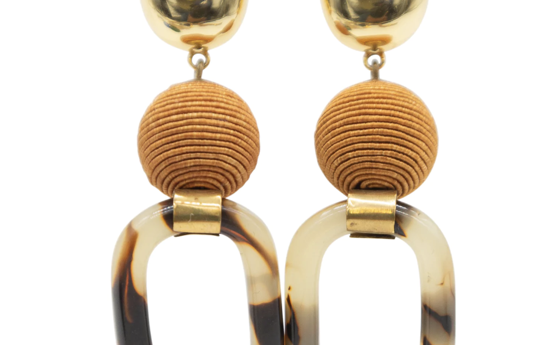 Vintage – Tortoise Drop Earrings