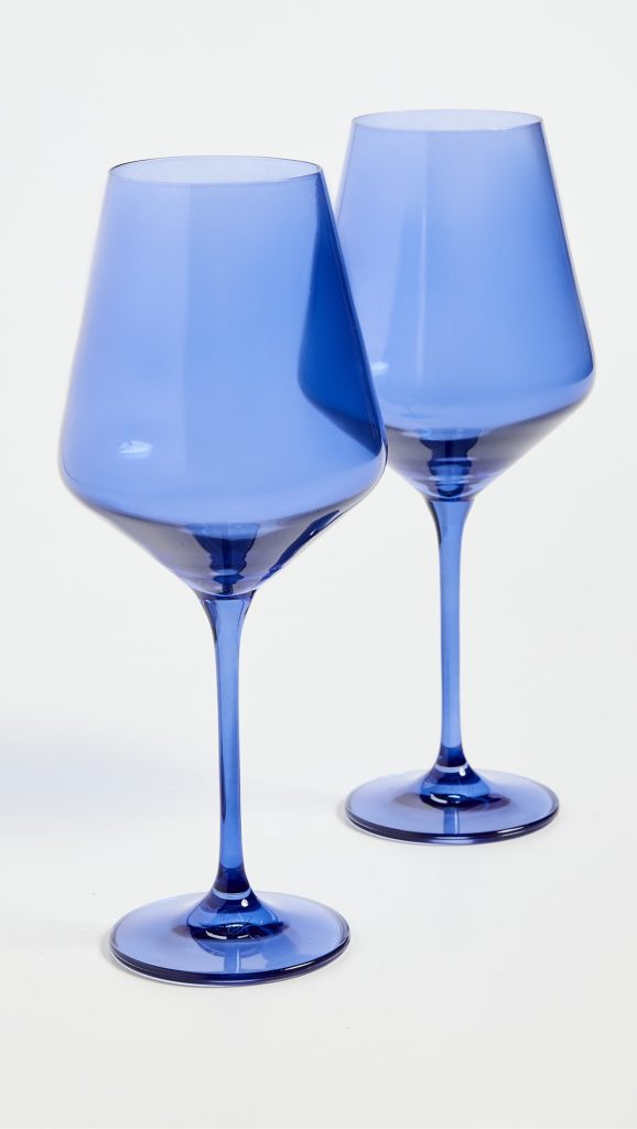 Estelle Colored Glass Stemware – Set of 2 | ML Style | Meg Lonergan Interiors