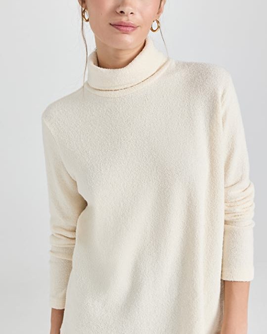 Enza Costa – Boucle Knit Tunic Turtleneck