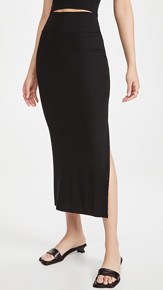 Enza Costa – Silk Rib Slit Pencil Skirt | ML Style | Meg Lonergan Interiors