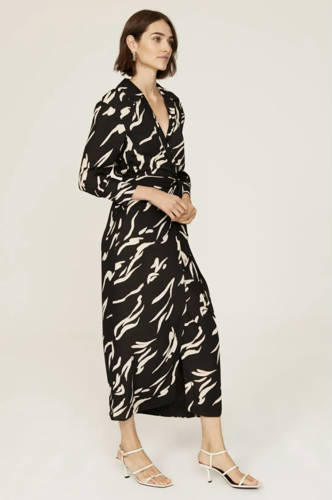 Donna Morgan – Abstract Print Wrap Dress | ML Style | Meg Lonergan Interiors