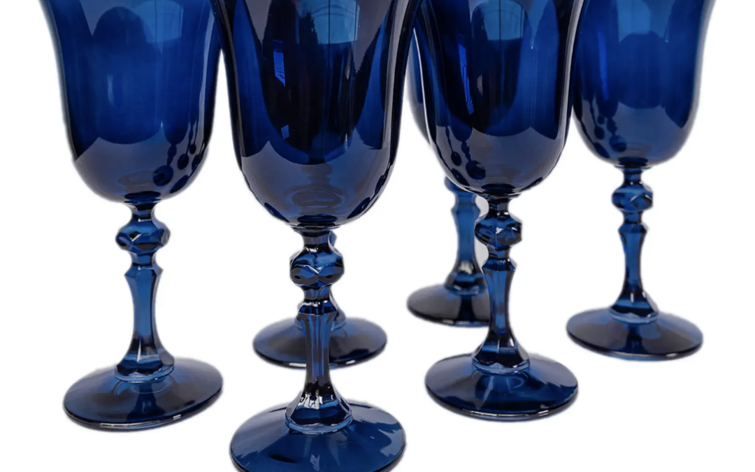 Estelle Colored Glass – Set of 6 Royal Goblets