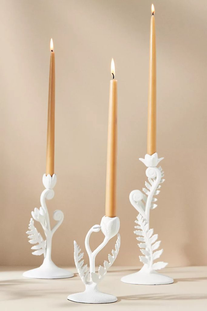 Anthropologie – Fiddlehead Fern Taper Candle Holder | ML Style | Meg Lonergan Interiors