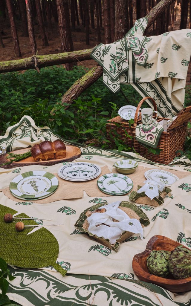 Johanna Ortiz – Forest Green Mythic Ecosystem Maxi Table Mats | ML Style | Meg Lonergan Interiors
