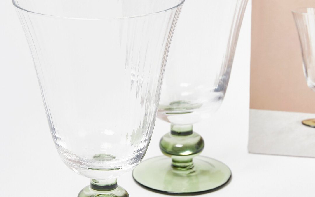 Oliver Bonas – Lowes Green Wine Glasses Set of Four