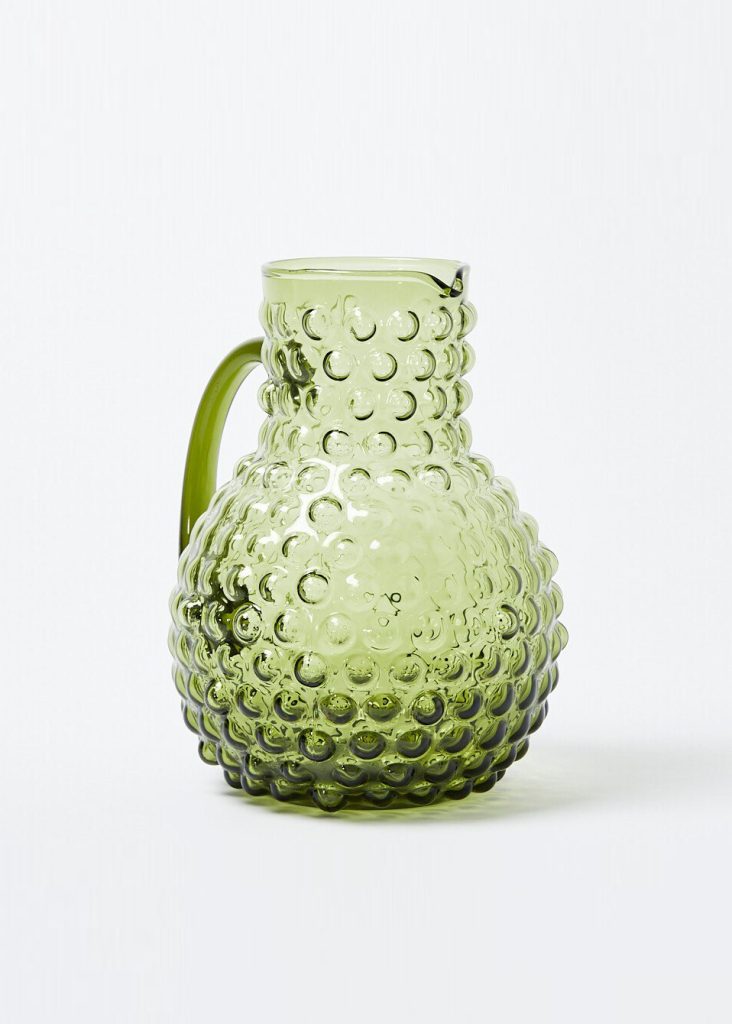 Oliver Bonas – Walter Green Glass Bobble Jug | ML Style | Meg Lonergan Interiors