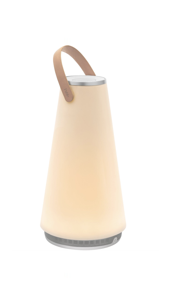 Pablo Designs – Uma Sound Lantern in Aluminium and Tan | ML Style | Meg Lonergan Interiors