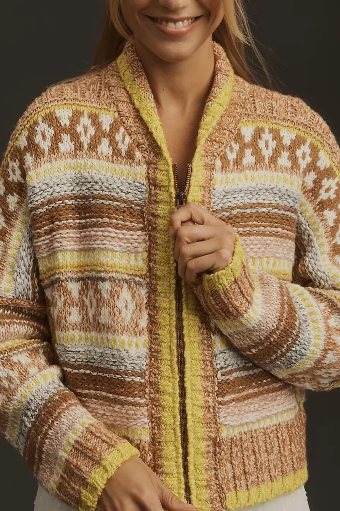 Anthropologie – Wander Zip-Up Cardigan Sweater | ML Style | Meg Lonergan Interiors