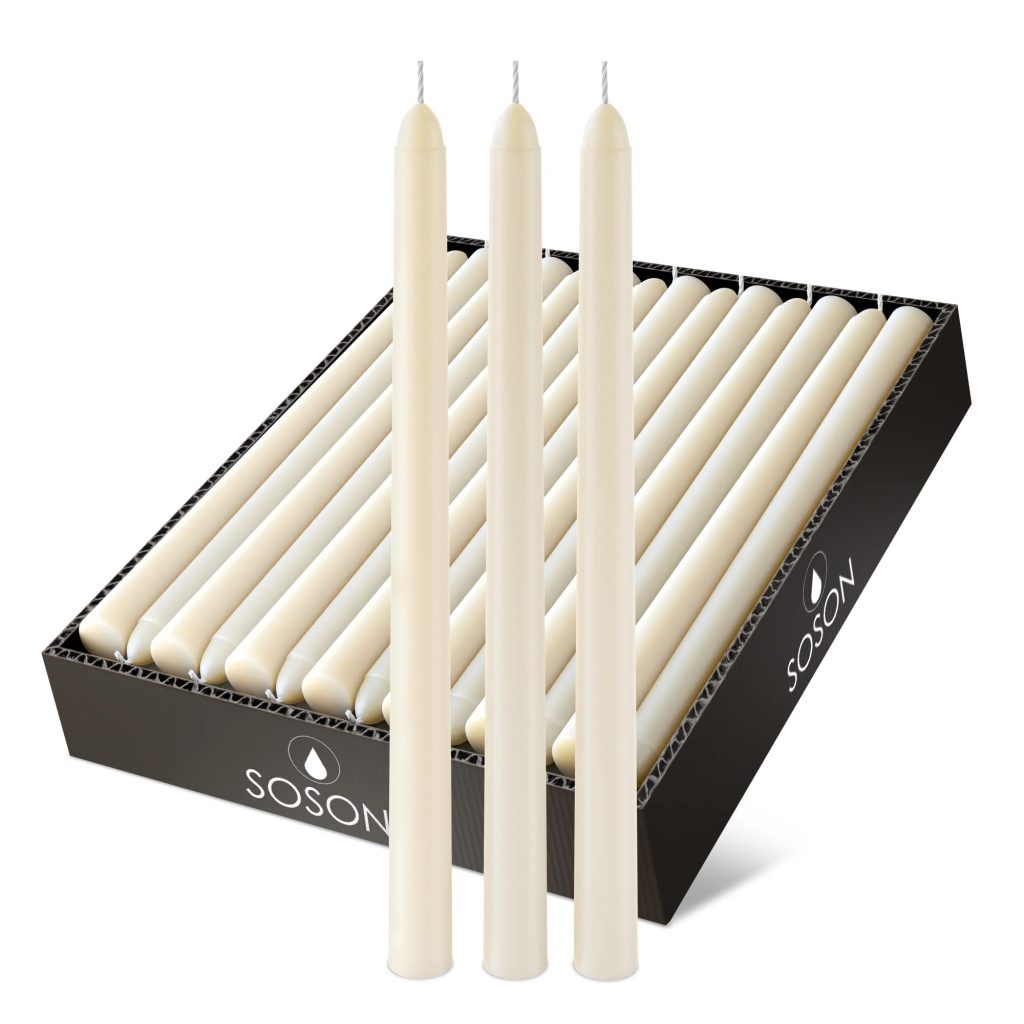 Simply Soson – 10 inch Ivory Taper Candles 12 Pack | ML Style | Meg Lonergan Interiors
