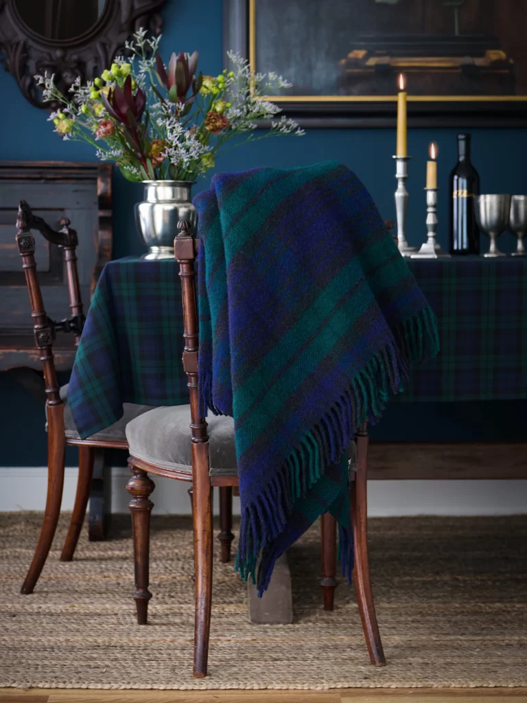Weston Table – Black Watch Tartan Throw | ML Style | Meg Lonergan Interiors