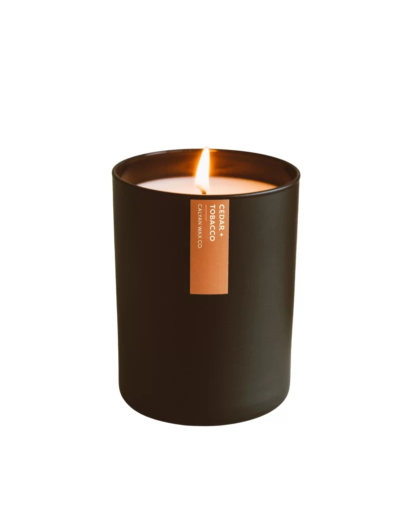Calyan Wax Co.  –  Wax Candle, Cedar & Tobacco | ML Style | Meg Lonergan Interiors