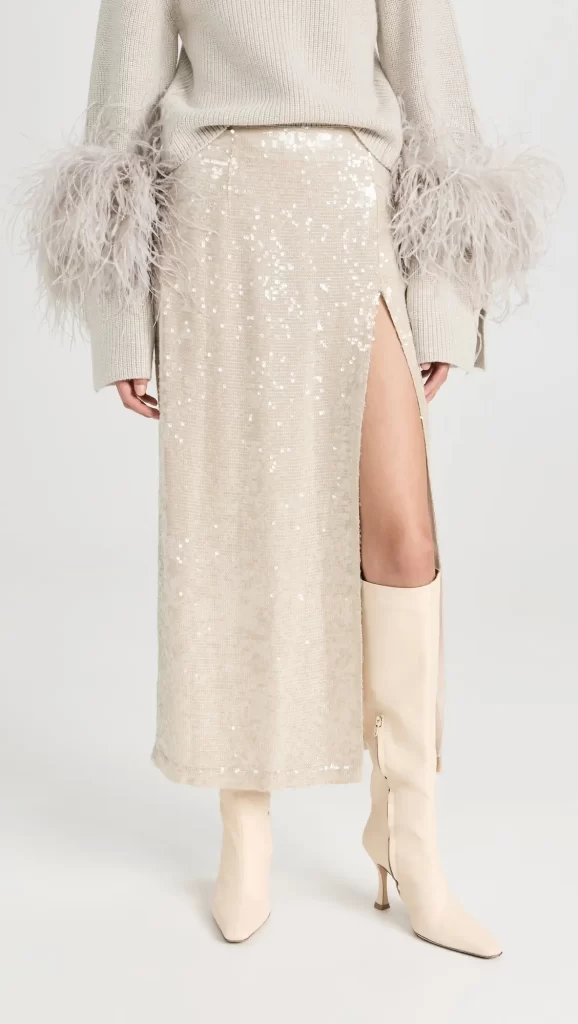 LAPOINTE – Sequin Viscose High Waist Slit | ML Style | Meg Lonergan Interiors