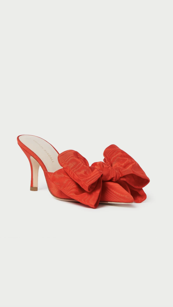 Loeffler Randall – Margot Red Moiré Bow | ML Style | Meg Lonergan Interiors
