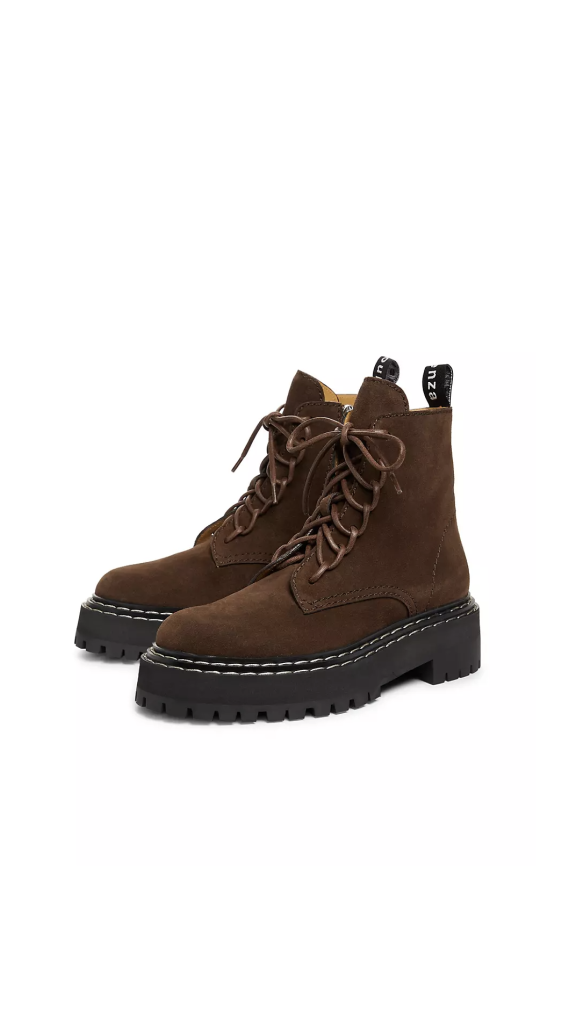 Proenza Schouler – Suede Lug-Sole Combat Boots | ML Style | Meg Lonergan Interiors