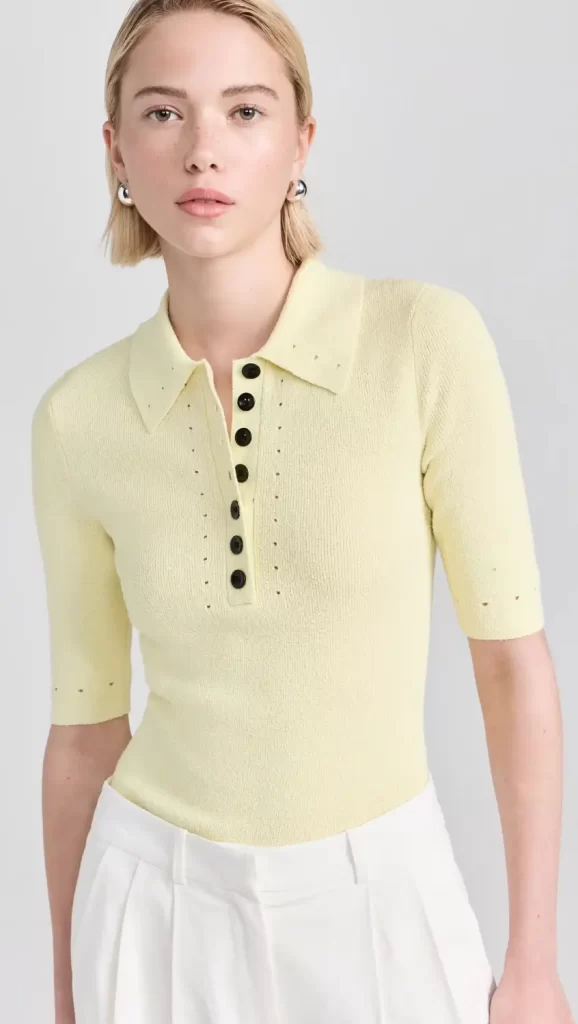 Proenza Schouler White Label – Spencer Blouse In Boucle Viscose | ML Style | Meg Lonergan Interiors