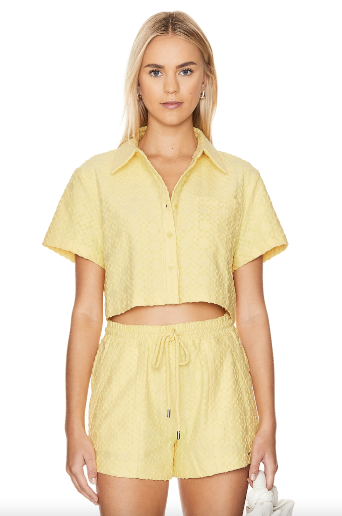 SIMKHAI – Ireland Cropped Shirt | ML Style | Meg Lonergan Interiors