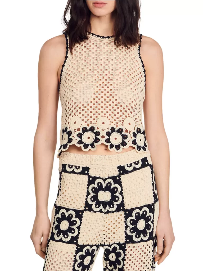 Sandro – Crochet Knit Top | ML Style | Meg Lonergan Interiors