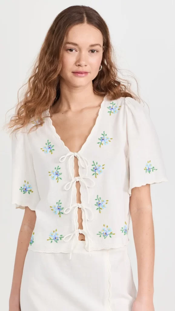 Sea – Tania Beaded Top | ML Style | Meg Lonergan Interiors