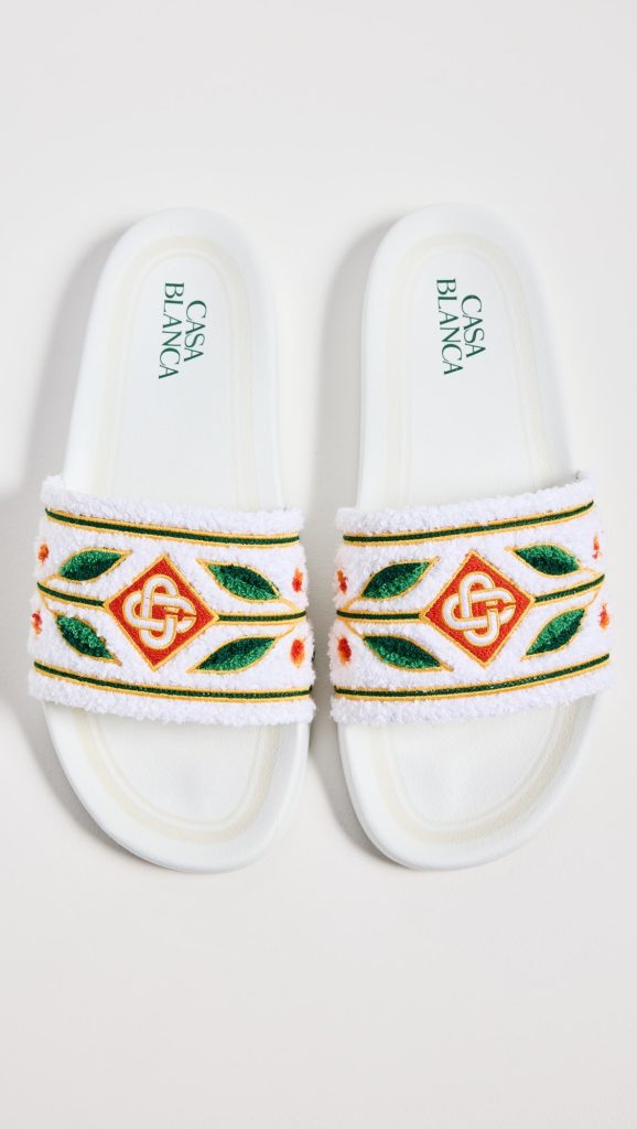 Casablanca – Embroidered Terry Sliders | ML Style | Meg Lonergan Interiors
