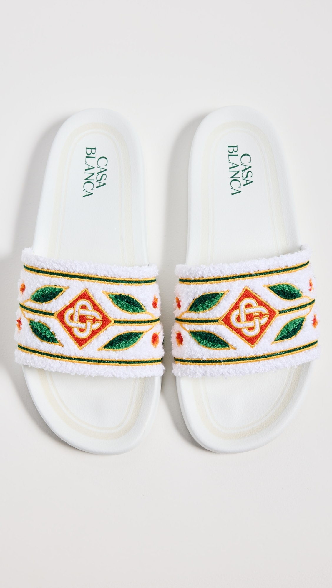 Casablanca – Embroidered Terry Sliders