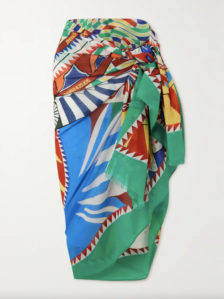 Dolce & Gabbana – Frayed Printed Cotton-Voile Pareo | ML Style | Meg Lonergan Interiors