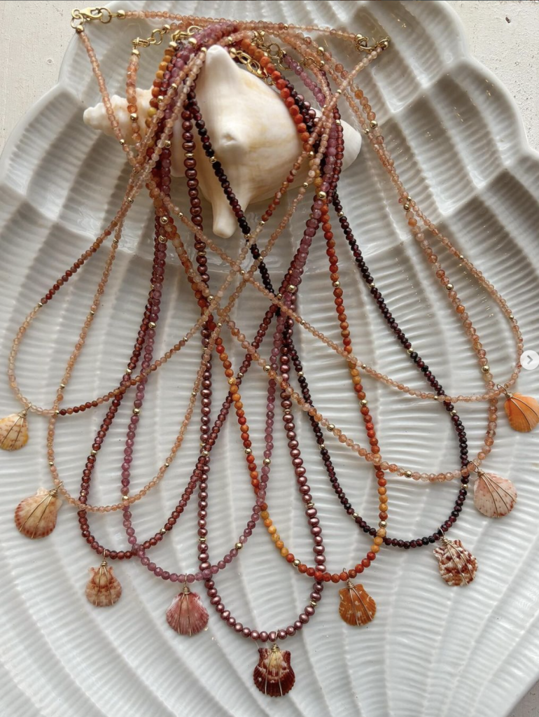 Kimmy Kai Hawaii – Gemstones + Scallop Shell Necklaces | ML Style | Meg Lonergan Interiors