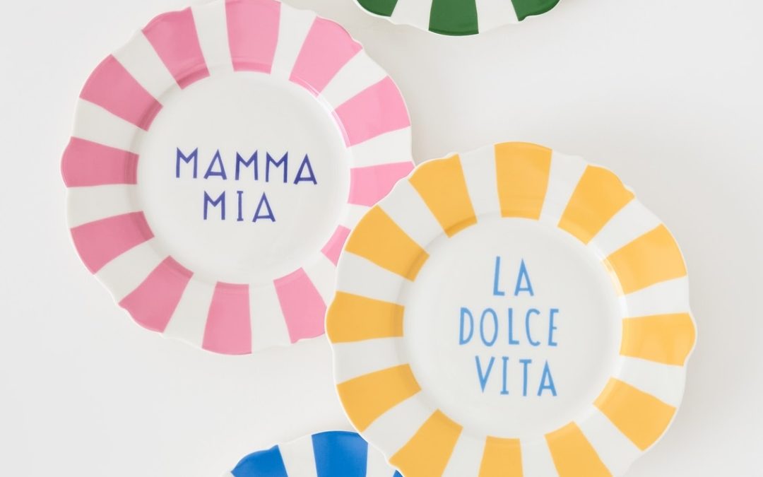 In The Roundhouse – Italian Wave Side Plate Set of 4