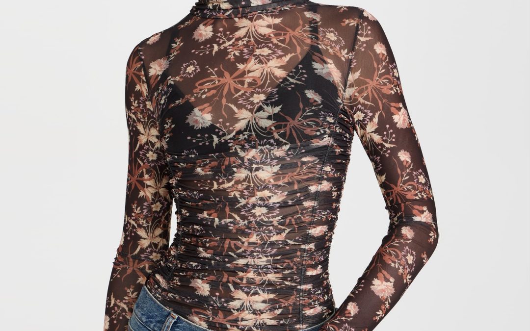 Free People – Under It All Printed Thong Bodysuit