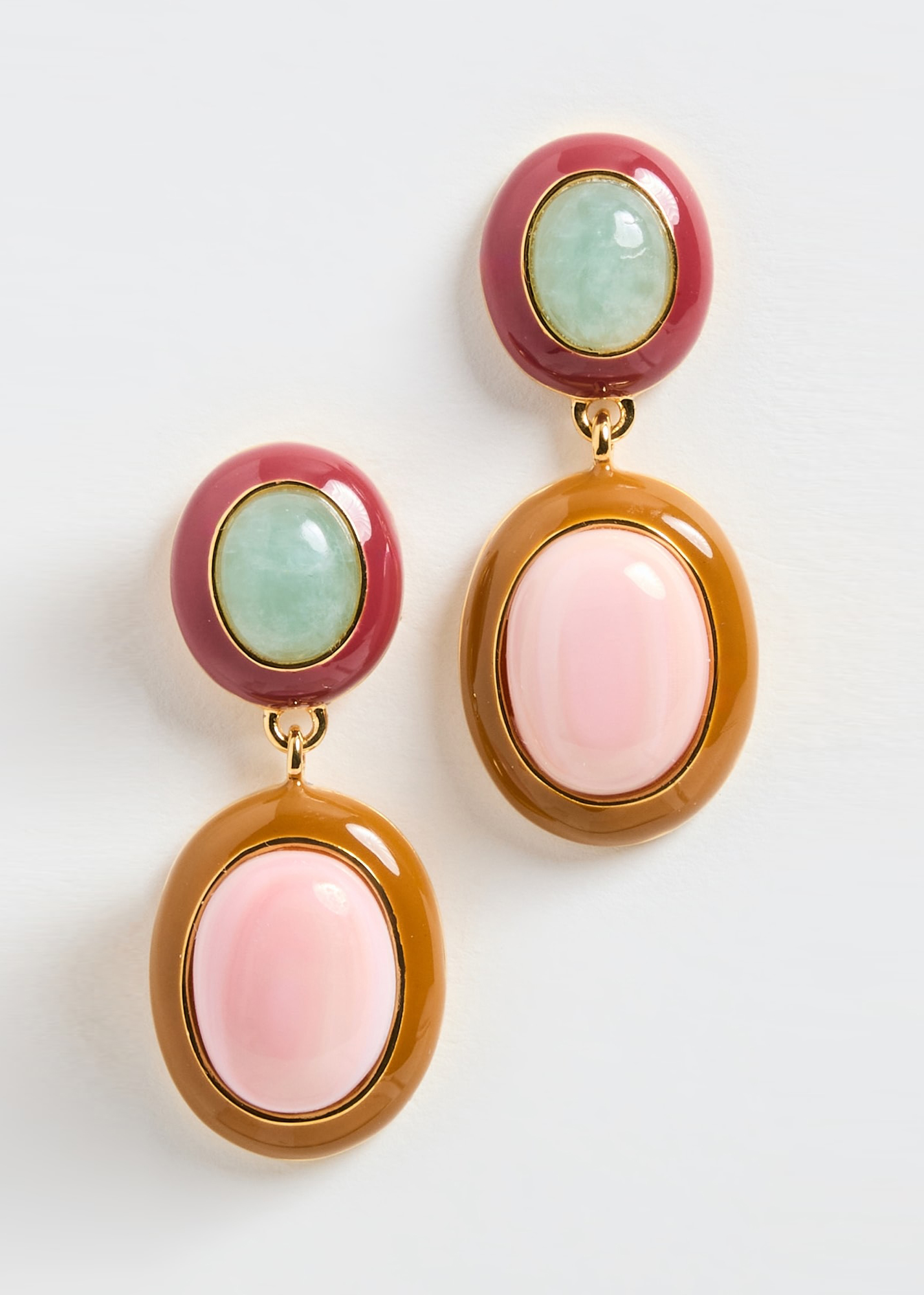 Lizzie Fortunato – Papaya Earrings in Pink Conch